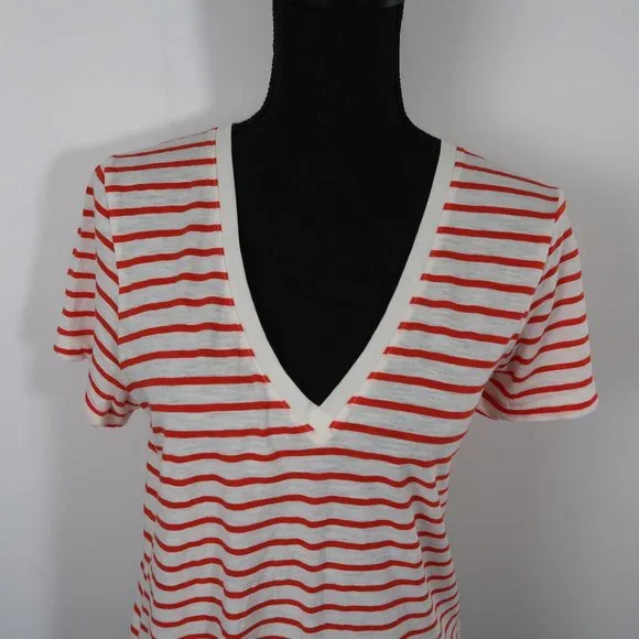 MADEWELL Theresa Striped V-neck T-shirt - Picture 4 of 8